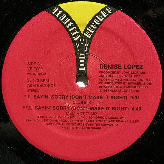 Sayin' Sorry (Don't Make It Right) Denise Lopez