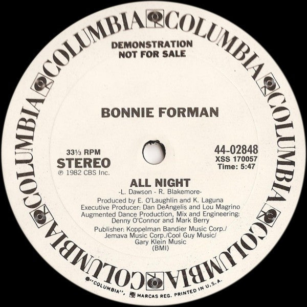 All Night Bonnie Forman