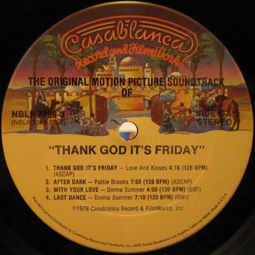 Thank God It's Friday (The Original Motion Picture Soundtrack) Various