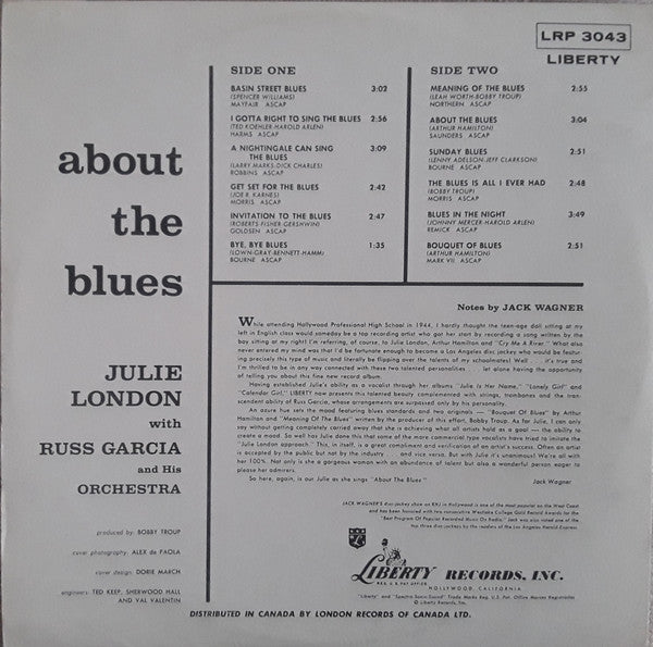 About The Blues Julie London