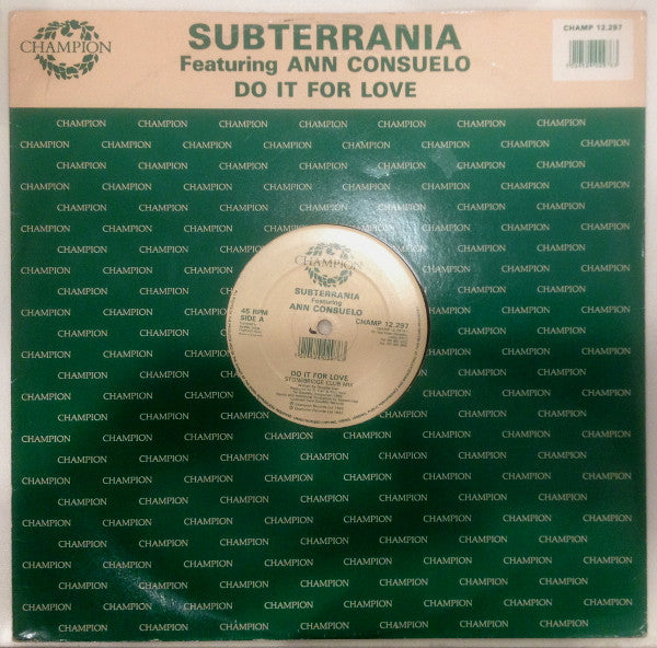 Do It For Love Subterrania,Ann Consuelo