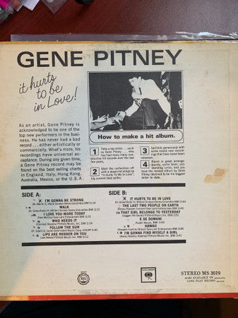 It Hurts To Be In Love And Eleven More Hit Songs Gene Pitney