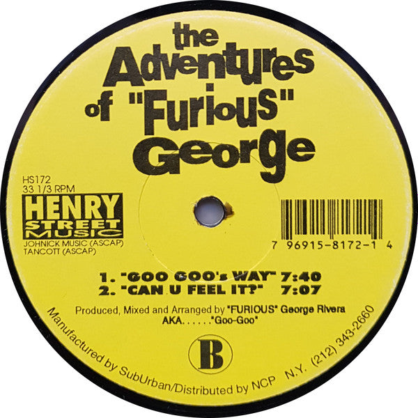 Illustration from The Adventures Of "Furious" George book by Rectangle Triangle, featuring colorful cartoon character on a vibrant background.