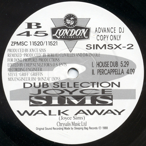 Walk Away (The 12" Selection) Joyce Sims