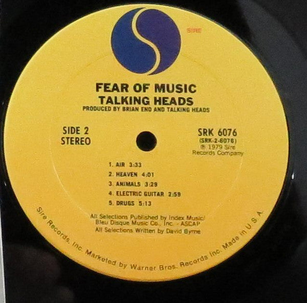 Fear Of Music Talking Heads