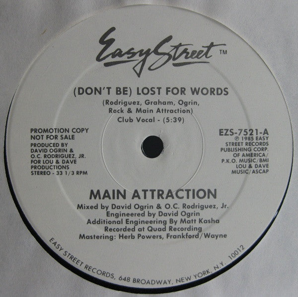 (Don't Be) Lost For Words The Main Attraction