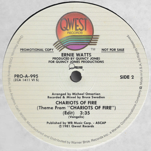 Chariots Of Fire Ernie Watts