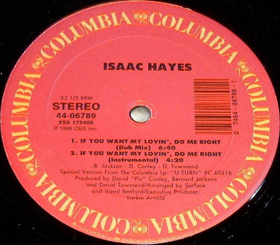 If You Want My Lovin', Do Me Right Isaac Hayes