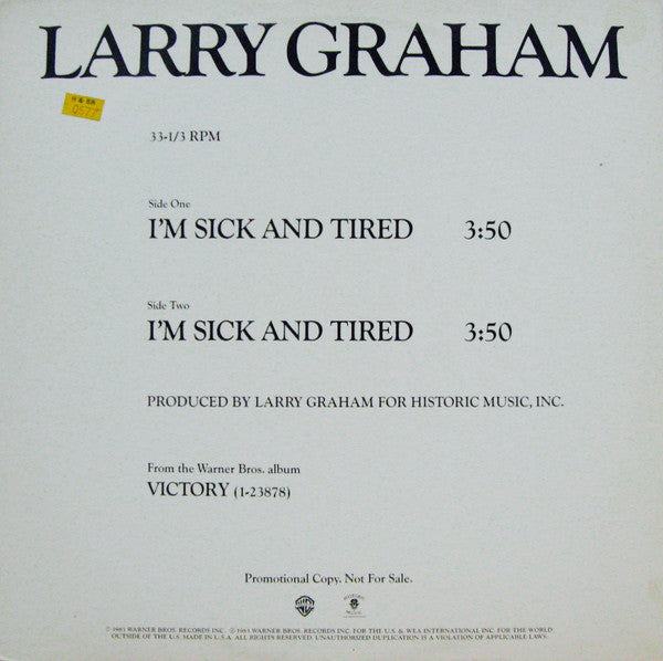 I'm Sick And Tired Larry Graham