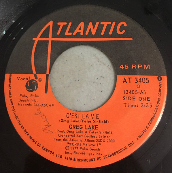 Greg Lake / Emerson Lake & Palmer* - C'est La Vie