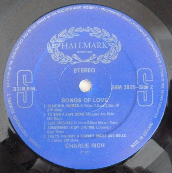 Songs Of Love Charlie Rich