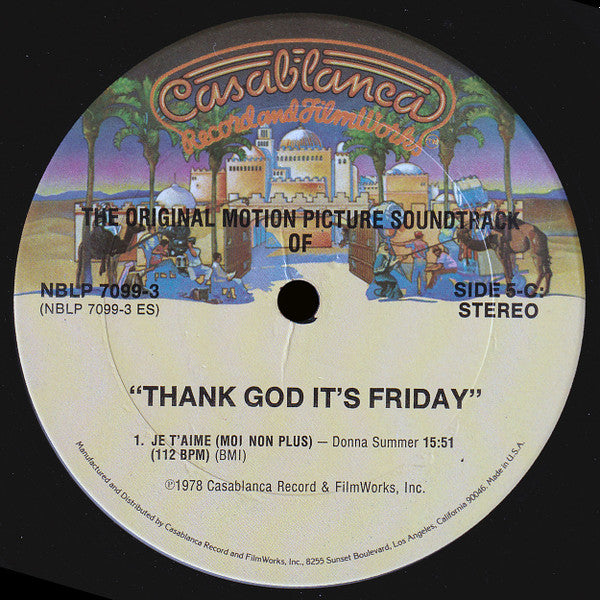 Thank God It's Friday (The Original Motion Picture Soundtrack) Various