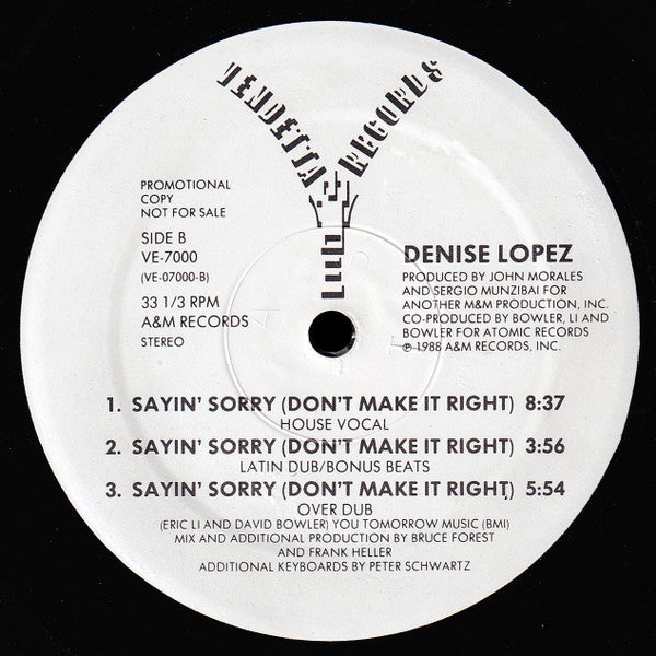Sayin' Sorry (Don't Make It Right) Denise Lopez