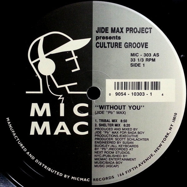 Jide Max Project Presents Culture Groove (2) - Without You / I Want You
