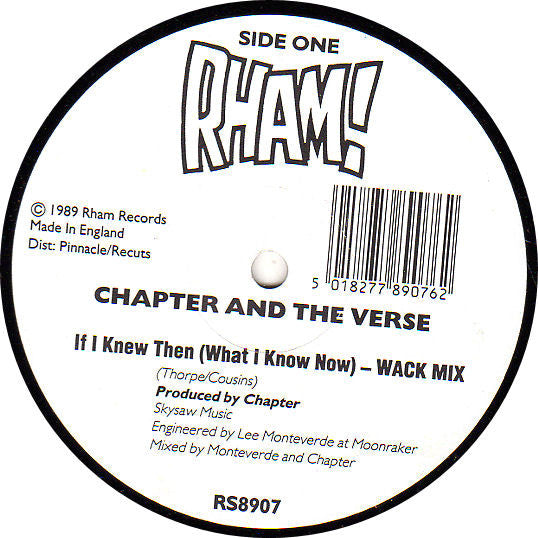 If I Knew Then (What I Knew Now) Chapter And The Verse