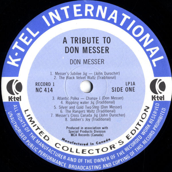 A Tribute To Don Messer Don Messer,Johnny Forrest,Marg Osburne and Charlie Chamberlain