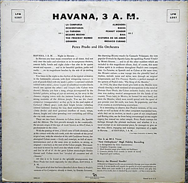 Havana, 3 A.M. Perez Prado And His Orchestra