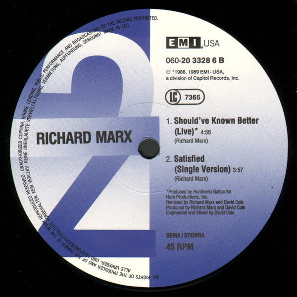 Satisfied Richard Marx