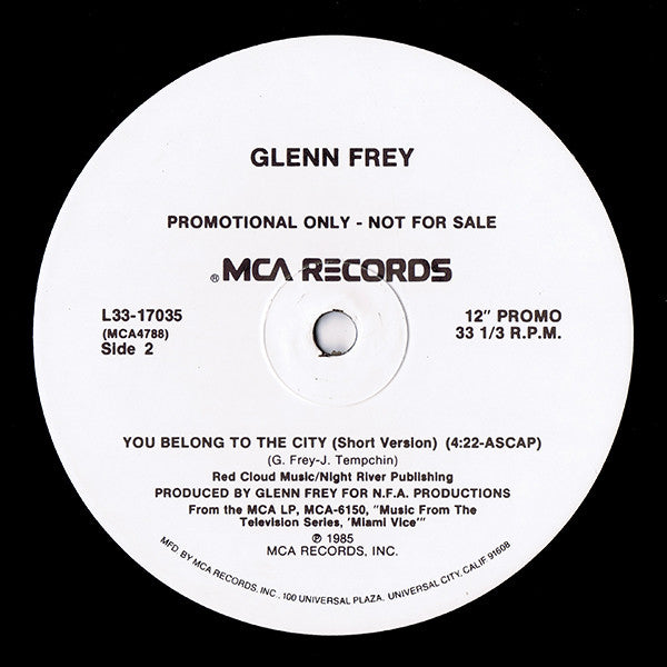 You Belong To The City Glenn Frey