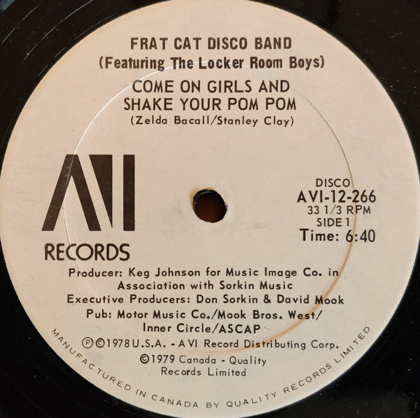 Come On Girls And Shake Your Pom Pom Frat Cat Disco Band