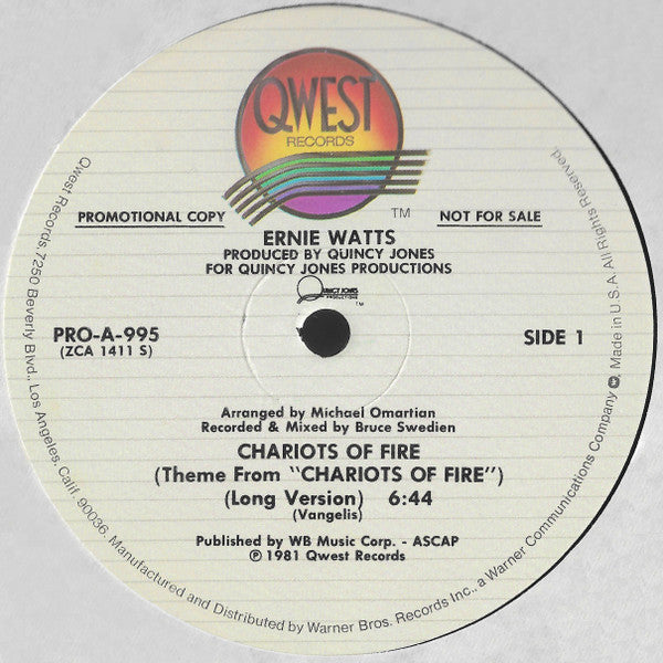 Chariots Of Fire Ernie Watts