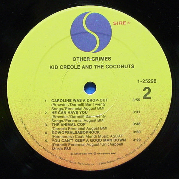 In Praise Of Older Women And Other Crimes Kid Creole And The Coconuts