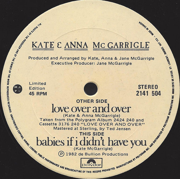 Love Over And Over Kate & Anna McGarrigle