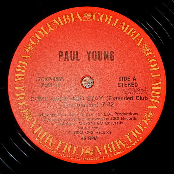 Come Back And Stay (Extended Club Mix) Paul Young