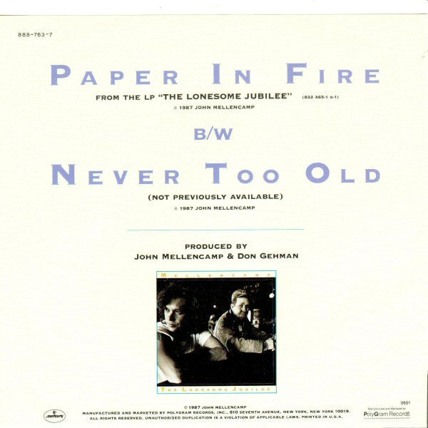 Paper In Fire John Cougar Mellencamp