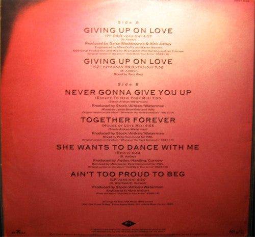 Giving Up On Love Rick Astley