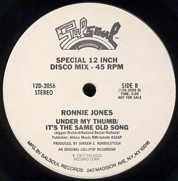 Soul Sister Ronnie Jones