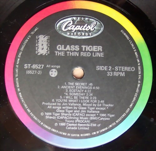 The Thin Red Line Glass Tiger