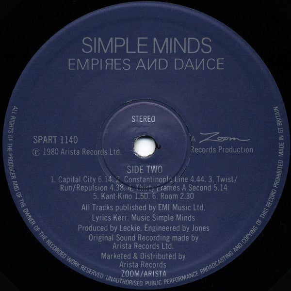 Empires And Dance Simple Minds