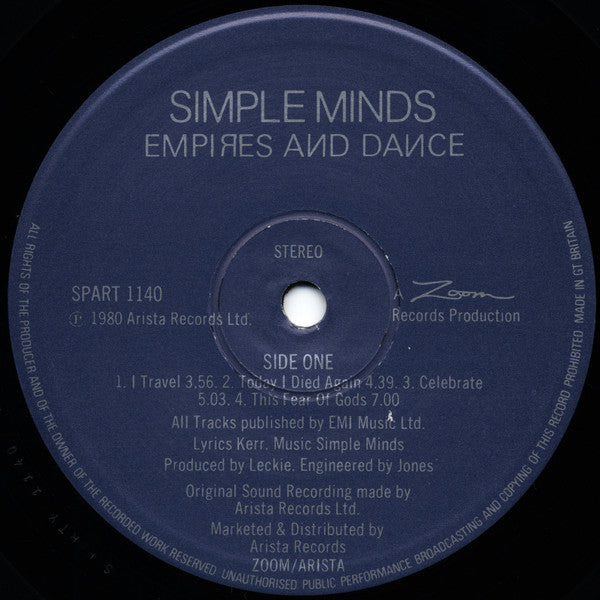Empires And Dance Simple Minds