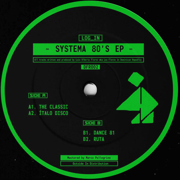 Systema 80’s EP record by Rectangle Triangle, featuring colorful abstract cover art with geometric shapes and vibrant design.