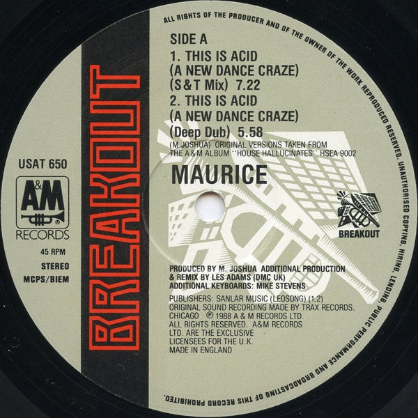 This Is Acid (A New Dance Craze) Maurice Joshua