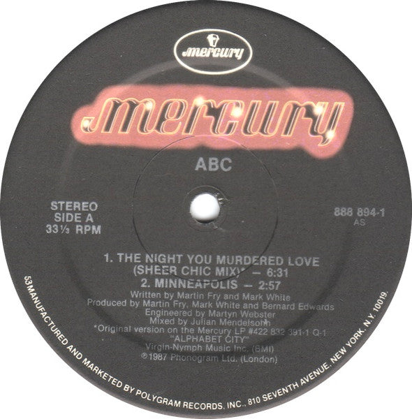 The Night You Murdered Love ABC,Contessa Lady V