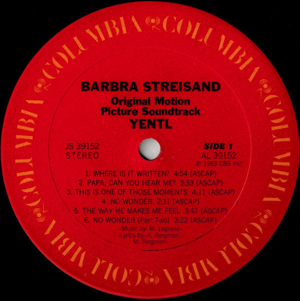 Yentl - Original Motion Picture Soundtrack Barbra Streisand