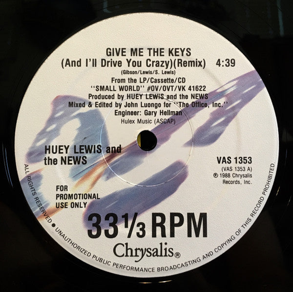 Give Me The Keys (And I'll Drive You Crazy) Huey Lewis & The News