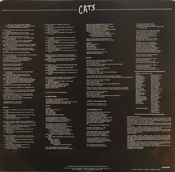 Cats: Original London Cast Album | Rectangle Triangle