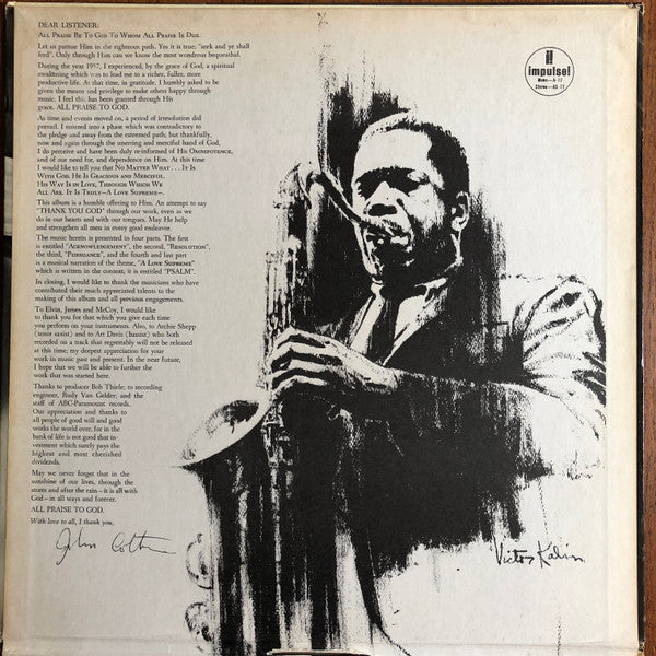 A Love Supreme John Coltrane