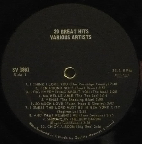 20 Great Hits By The Original Artists Various
