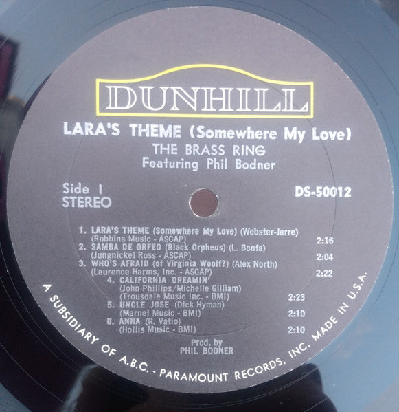 Lara's Theme (Somewhere My Love) The Brass Ring