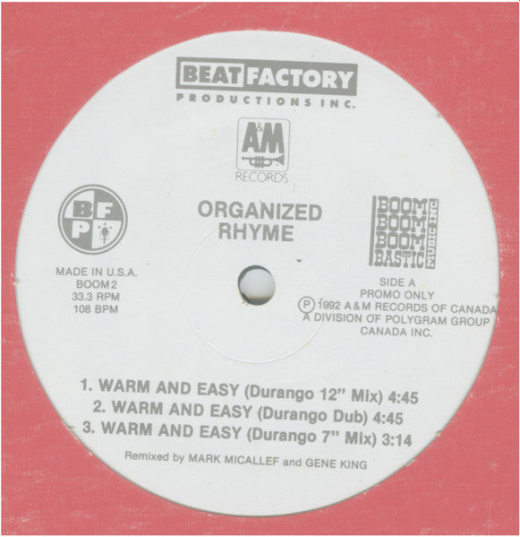 Warm And Easy Organized Rhyme