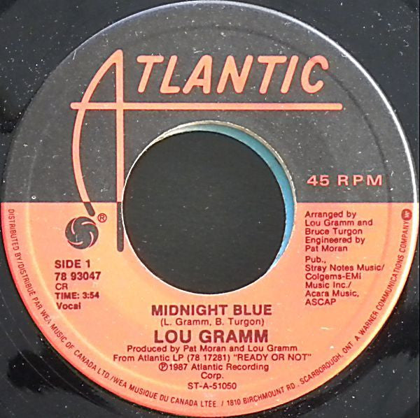 Lou Gramm - Midnight Blue / Chain Of Love