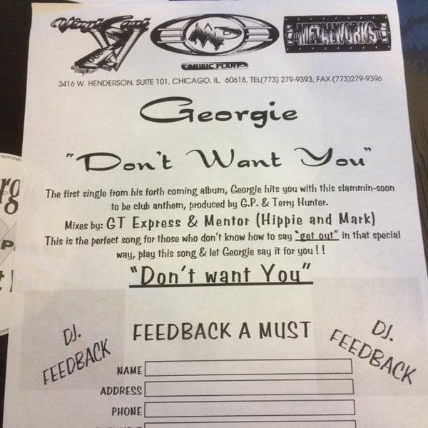 Don't Want You Georgie Porgie