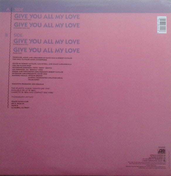 Give You All My Love Stacey Q