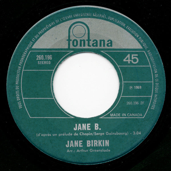 Je T'aime...Moi Non Plus / Jane B. Serge Gainsbourg,Jane Birkin