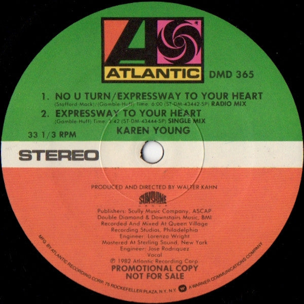 No U Turn / Expressway To Your Heart Karen Young