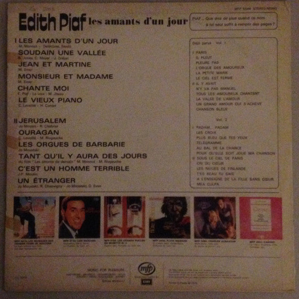 Les Amants D'un Jour Edith Piaf